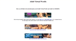 Desktop Screenshot of adultvirtualworlds.net